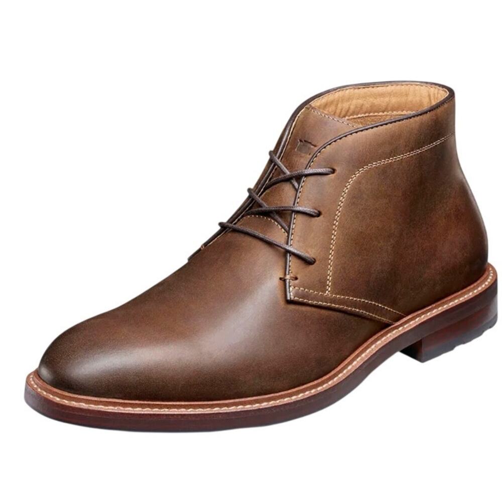 Florsheim Mens Anthem Plain Toe Chukka Boots Size 10.5 M Brown Leather NWOB